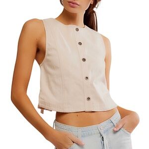 Free People‎ Women's Blake Vest Top, Size LARGE